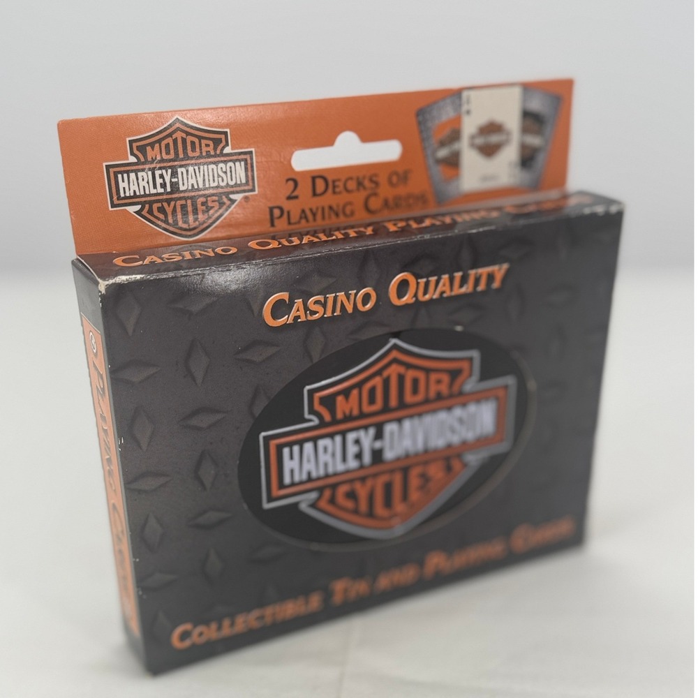 Harley-Davidson Double Deck Playing Cards in Collectible Diamond Plate Tin NEW - Picture 12 of 16